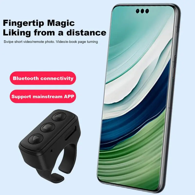 Phone Ring Controller Unmatched Flexibility Blutooth Remote Control Scrolling Ring Finger Tiktoks Video Phone Camera Controller