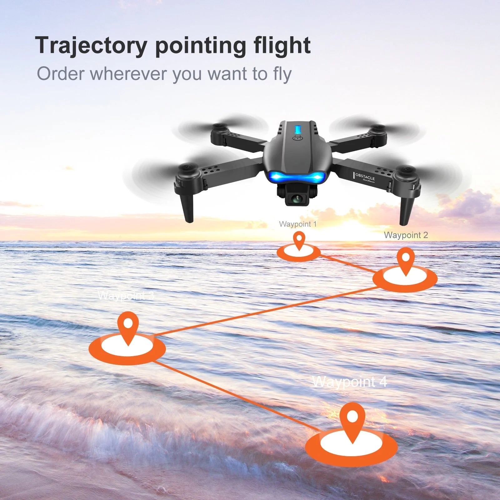 Drone with 4K HD Dual Camera for Adults Kids, RC Quadcopter with 2 Modular 1800Mah Batteries for 30 Mins Long Flight