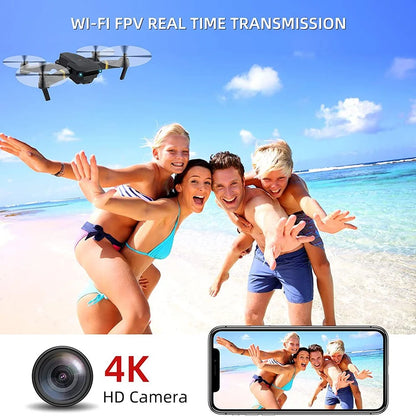 Drone with Camera 4K, Drones for Adults, Wifi FPV RC Quadcopter with Multiple Flight Modes, 3D Flip Foldable Mini Drones Toys Gifts for Kids Beginners, Headless Mode, One Key Start Mode