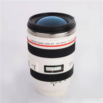 SLR Lens Cup Camera Camera Lens Model Plastic Casual Cup with Lid Ef24-105Mm Coffee Mug White Black Coffee Mugs Creative Gift