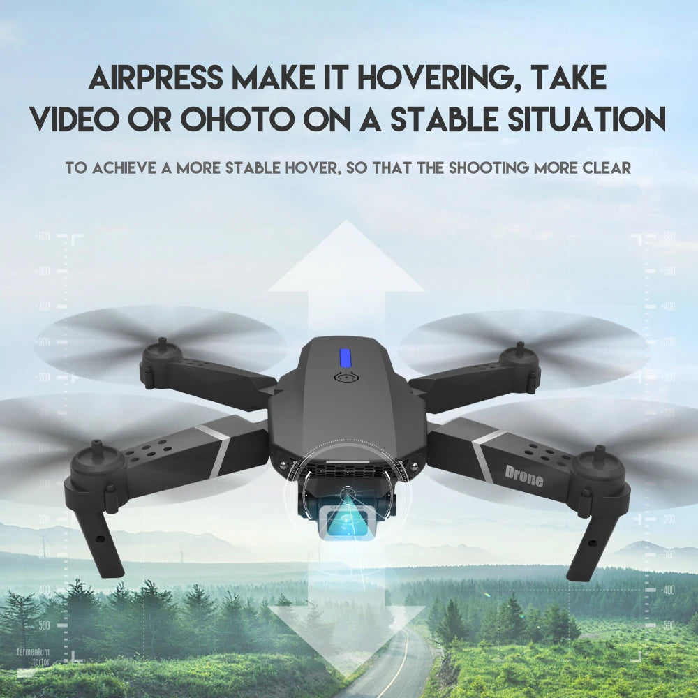 New Quadcopter E88 Pro WIFI FPV Drone with Wide Angle HD 4K Camera Height Hold RC Foldable Quadcopter Drone