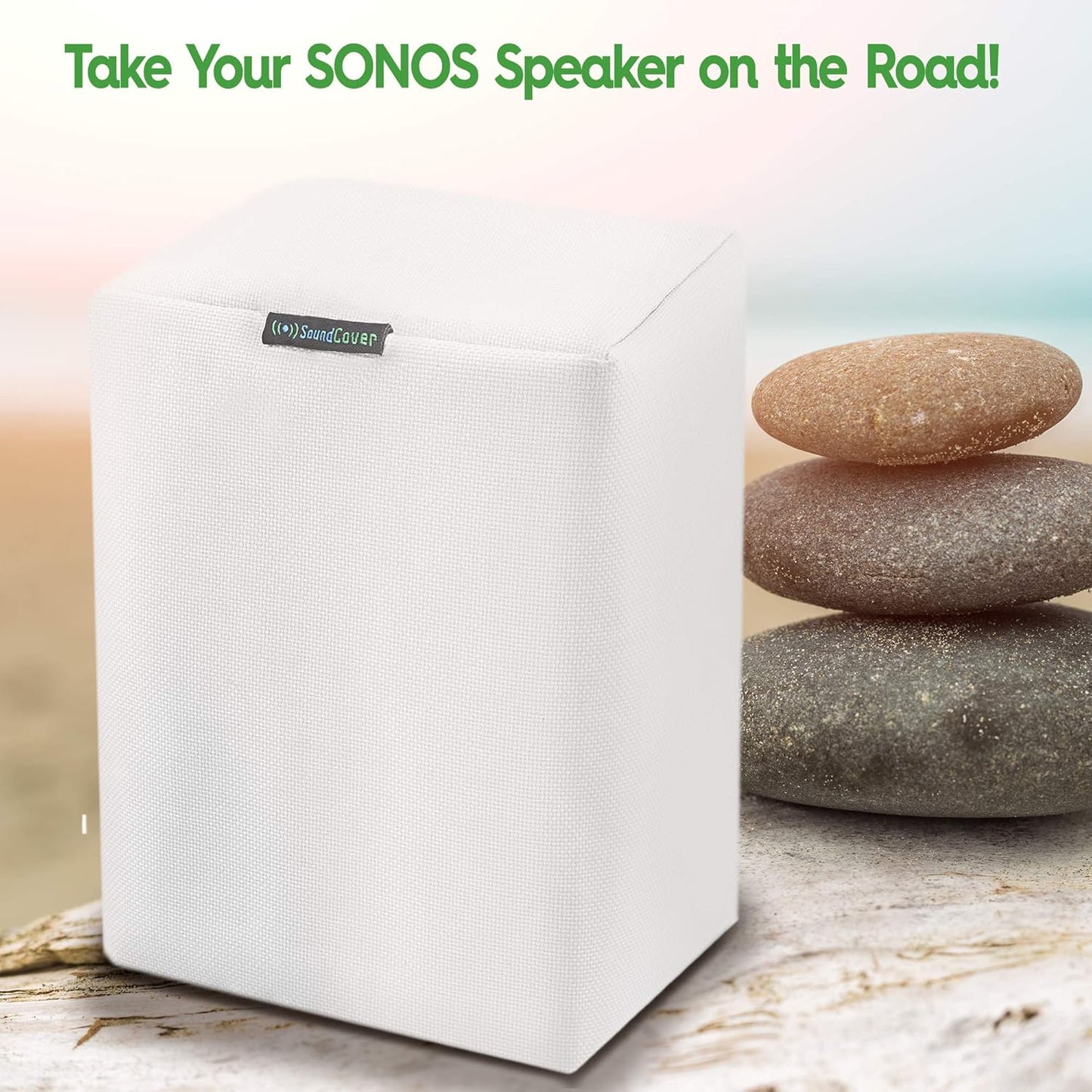 One White Waterproof Heavy Duty Outdoor Sonos Speaker Cover - Dust, Water & UV Protection for Your Sonos Play:1, Sonos One & Sonos One SL Speakers - Fits Wall Mounted Speakers