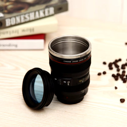 SLR Lens Cup Camera Camera Lens Model Plastic Casual Cup with Lid Ef24-105Mm Coffee Mug White Black Coffee Mugs Creative Gift